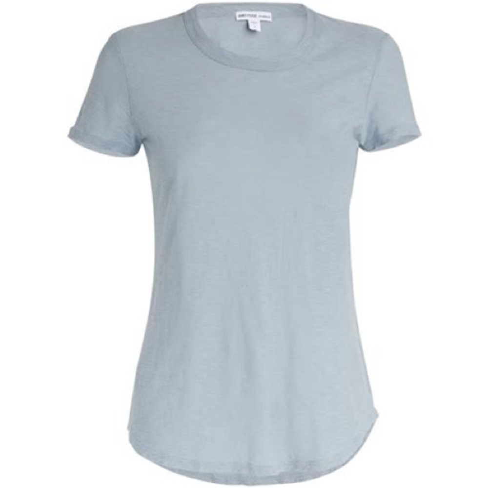 James Perse Soft Slub 100% Cotton Curved Hem Tee